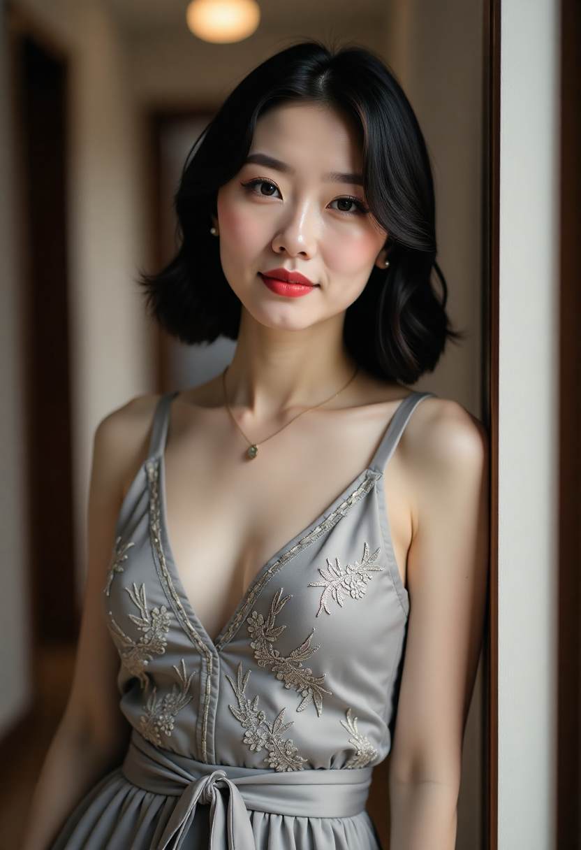 夜色中的临海旅店与温暖灯光